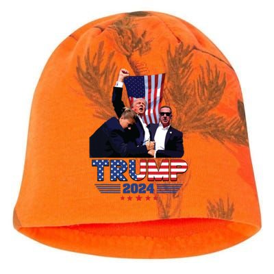 Donald Trump 2024 Survived Shot At Election Rally Kati - Camo Knit Beanie