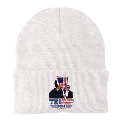 Donald Trump 2024 Survived Shot At Election Rally Knit Cap Winter Beanie