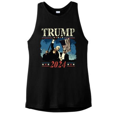 Donald Trump 2024 Ladies PosiCharge Tri-Blend Wicking Tank