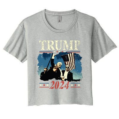 Donald Trump 2024 Women's Crop Top Tee