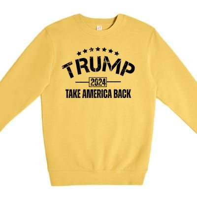 Donald Trump 2024 Take America Back Premium Crewneck Sweatshirt