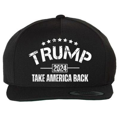 Donald Trump 2024 Take America Back Wool Snapback Cap