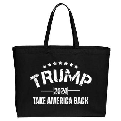 Donald Trump 2024 Take America Back Cotton Canvas Jumbo Tote