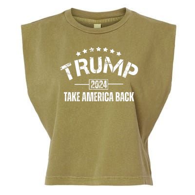 Donald Trump 2024 Take America Back Garment-Dyed Women's Muscle Tee