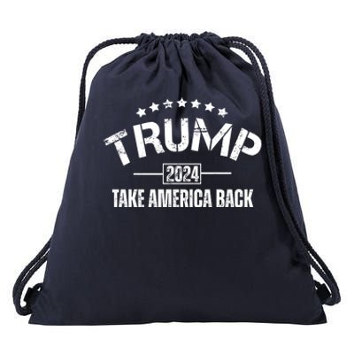 Donald Trump 2024 Take America Back Drawstring Bag