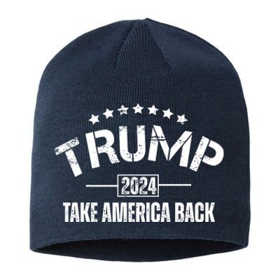 Donald Trump 2024 Take America Back Sustainable Beanie