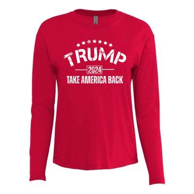 Donald Trump 2024 Take America Back Womens Cotton Relaxed Long Sleeve T-Shirt