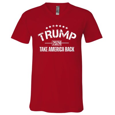 Donald Trump 2024 Take America Back V-Neck T-Shirt