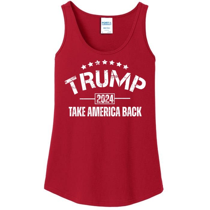 Donald Trump 2024 Take America Back Ladies Essential Tank