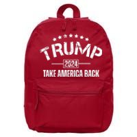 Donald Trump 2024 Take America Back 16 in Basic Backpack