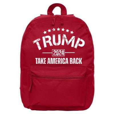 Donald Trump 2024 Take America Back 16 in Basic Backpack