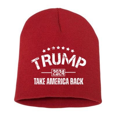 Donald Trump 2024 Take America Back Short Acrylic Beanie