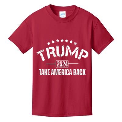 Donald Trump 2024 Take America Back Kids T-Shirt