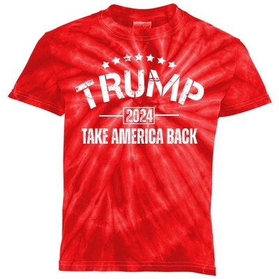 Donald Trump 2024 Take America Back Kids Tie-Dye T-Shirt