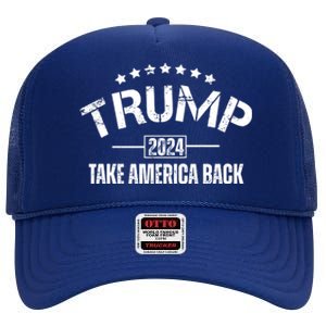 Donald Trump 2024 Take America Back High Crown Mesh Back Trucker Hat