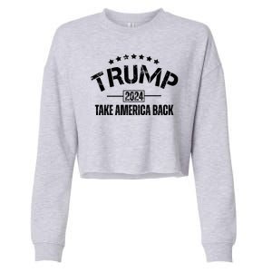 Donald Trump 2024 Take America Back Cropped Pullover Crew