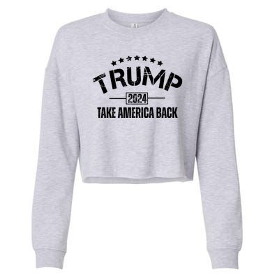 Donald Trump 2024 Take America Back Cropped Pullover Crew