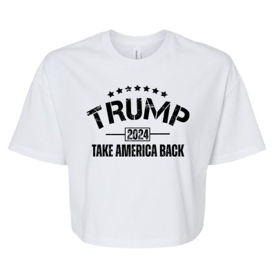 Donald Trump 2024 Take America Back Bella+Canvas Jersey Crop Tee