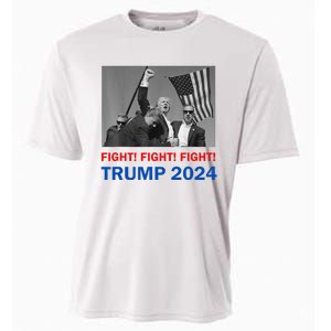 Donald Trump 2024 Fight Fight Fight Donald Trump Fist Pump Cooling Performance Crew T-Shirt