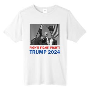 Donald Trump 2024 Fight Fight Fight Donald Trump Fist Pump Tall Fusion ChromaSoft Performance T-Shirt