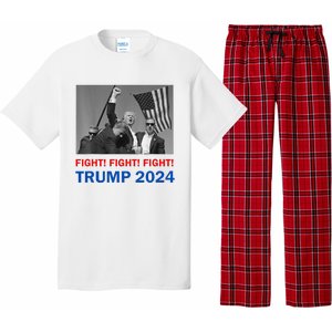 Donald Trump 2024 Fight Fight Fight Donald Trump Fist Pump Pajama Set