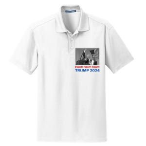 Donald Trump 2024 Fight Fight Fight Donald Trump Fist Pump Dry Zone Grid Polo