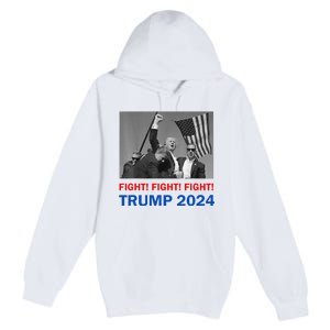 Donald Trump 2024 Fight Fight Fight Donald Trump Fist Pump Premium Pullover Hoodie