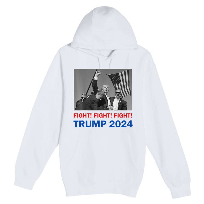 Donald Trump 2024 Fight Fight Fight Donald Trump Fist Pump Premium Pullover Hoodie