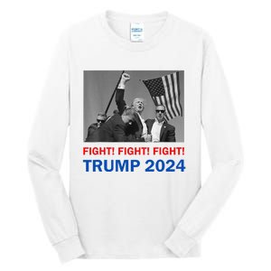 Donald Trump 2024 Fight Fight Fight Donald Trump Fist Pump Tall Long Sleeve T-Shirt