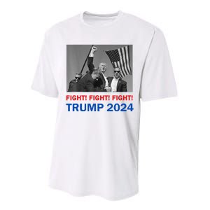 Donald Trump 2024 Fight Fight Fight Donald Trump Fist Pump Performance Sprint T-Shirt