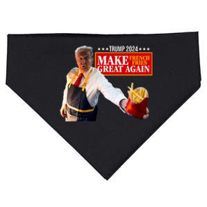 Donald Trump 2024 French Fry Make French Fries Great Again USA-Made Doggie Bandana