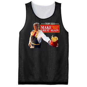 Donald Trump 2024 French Fry Make French Fries Great Again Mesh Reversible Basketball Jersey Tank