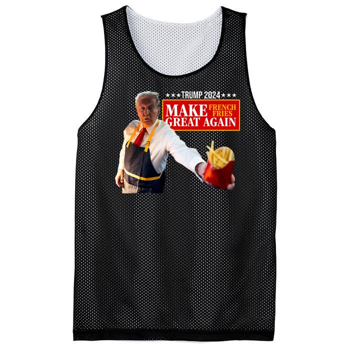 Donald Trump 2024 French Fry Make French Fries Great Again Mesh Reversible Basketball Jersey Tank