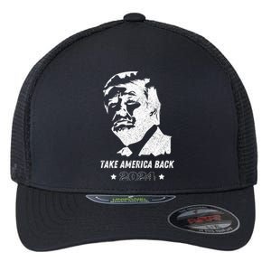 Donald Trump 2024 Save America Again Flexfit Unipanel Trucker Cap