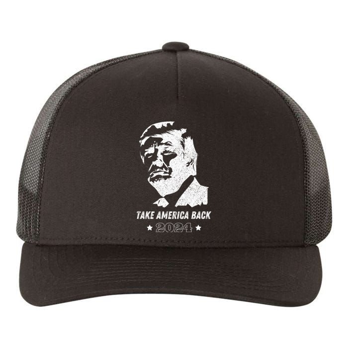 Donald Trump 2024 Save America Again Yupoong Adult 5-Panel Trucker Hat