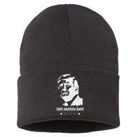 Donald Trump 2024 Save America Again Sustainable Knit Beanie