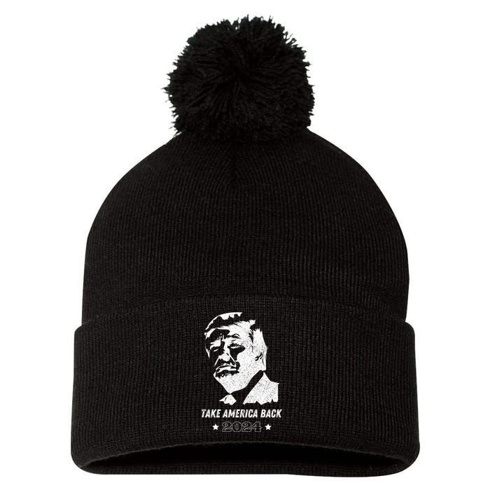 Donald Trump 2024 Save America Again Pom Pom 12in Knit Beanie