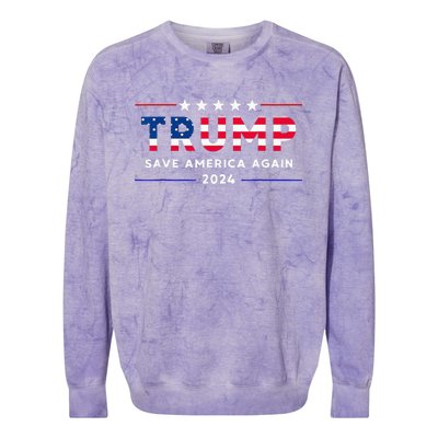 Donald Trump 2024 Take America Back Election The Return Colorblast Crewneck Sweatshirt