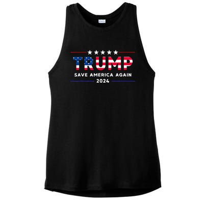 Donald Trump 2024 Take America Back Election The Return Ladies PosiCharge Tri-Blend Wicking Tank