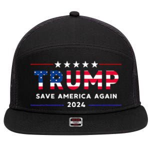 Donald Trump 2024 Take America Back Election The Return 7 Panel Mesh Trucker Snapback Hat