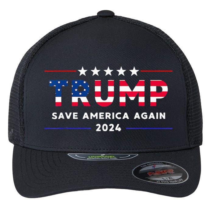 Donald Trump 2024 Take America Back Election The Return Flexfit Unipanel Trucker Cap