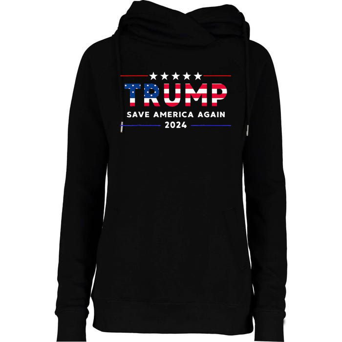 Donald Trump 2024 Take America Back Election The Return Womens Funnel Neck Pullover Hood