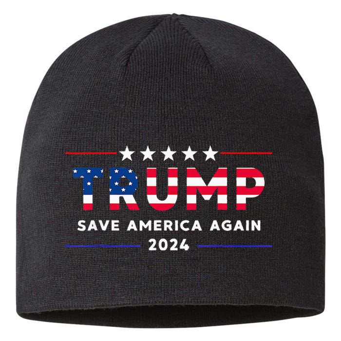 Donald Trump 2024 Take America Back Election The Return Sustainable Beanie