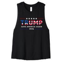 Donald Trump 2024 Take America Back Election The Return Women's Racerback Cropped Tank