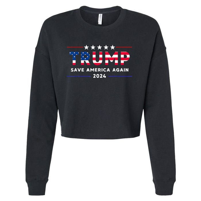 Donald Trump 2024 Take America Back Election The Return Cropped Pullover Crew