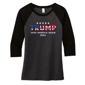 Donald Trump 2024 Take America Back Election The Return Women's Tri-Blend 3/4-Sleeve Raglan Shirt