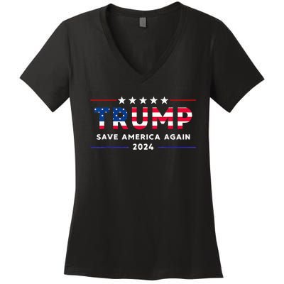 Donald Trump 2024 Take America Back Election The Return Women's V-Neck T-Shirt