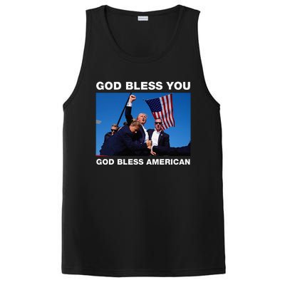 Donald Trump 2024 God Bless You God Bless America PosiCharge Competitor Tank