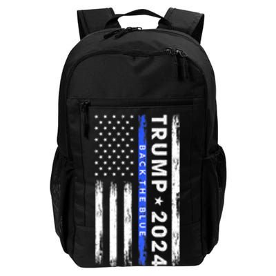 Donald Trump 2024 Back The Blue Daily Commute Backpack