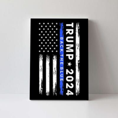 Donald Trump 2024 Back The Blue Canvas